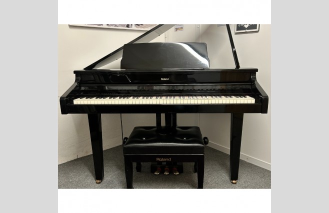 Roland HP737 Polished Ebony Digital Grand Piano, Used - Complete Package (SN:ZOGO174) - Image 1